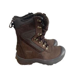 Hi-Tec Eiger Lace Dark Brown Boots Mens Size 7 Thinsulate Waterproof~EUC